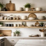 How to Decorate Open Shelves in a Kitchen